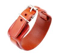 Bracelet de manchette punk réglable, boucle double couche, bracelet en cuir, bijou unisexe pour hommes et femmes, bracelet rétro vintage fait à la main, design double couche, taille unique, comme
