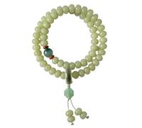 Bracelet de méditation en perles, perles de prière Mala, bracelet double cercle, Bodhi vert, haute teneur en huile et haute densité, for femmes et hommes. Ornement de poignet(Green)
