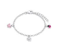 Bracelet de mendicité avec 3 pendentifs différents - argent 925 sterling