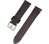 Bracelet de montre 12 mm, 14 mm, 16 mm, 18 mm, 20 mm, 22 mm, 24 mm - Bracelet de montre en polyuréthane pour Samsung Galaxy Watch Active 2 Gear S3 S2, Dark brown, Acier allié Cuir, Non