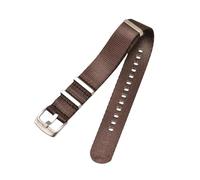 Bracelet de montre, 18 mm à 24 mm, bracelet de montre en nylon tissé doux for la peau for homme for montre analogique(Brown,18mm)