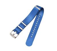 Bracelet de montre, 18 mm à 24 mm, bracelet de montre en nylon tissé doux for la peau for homme for montre analogique(Light Blue,24mm)