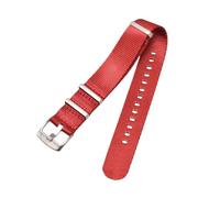 Bracelet de montre, 18 mm à 24 mm, bracelet de montre en nylon tissé doux for la peau for homme for montre analogique(Red,24mm)