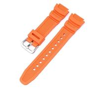 Bracelet de Montre 18 mm pour CASIO AE1200/1300/1000 W-219 Bracelet de Montre de Remplacement en Caoutchouc de Silicone Bracelet pour Homme Bracelet Accessoire, Orange S, 18 mm
