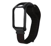 Bracelet de montre 2 en 1 en nylon tressé élastique - Bracelet de montre de sport de rechange pour TomTom Runner3 (noir mat)