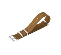 Bracelet de montre, 20/22 mm, bracelet de montre en nylon intégré, étanche et doux for la peau, remplacement for montre analogique(Brown Silver,20mm)