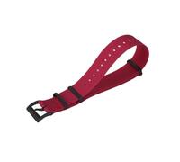 Bracelet de montre, 20/22 mm, bracelet de montre en nylon intégré, étanche et doux for la peau, remplacement for montre analogique(Red Black,20mm)