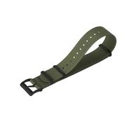 Bracelet de montre, 20/22 mm, bracelet de montre en nylon intégré, étanche et doux for la peau, remplacement for montre analogique(Green Black,20mm)
