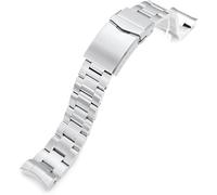 Bracelet de montre 20 mm en acier inoxydable pour Seiko Baby MM 200, finition brossée, fermoir V-Clasp, taille L