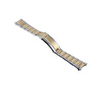 Bracelet de montre 20mm adapté au for boîtier Seiko NH35 Submariner, en acier inoxydable 904L, boucle de verrouillage coulissante for Bracelet huître en argent(A1 Gold)