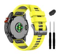 Bracelet de montre 22 mm compatible avec Garmin Fenix E/Fenix8 AMOLED 47 mm/Fenix 7/7 Pro/6/6 Pro/5/5 Plus, bracelet en silicone souple à ajustement rapide pour montre connectée Forerunner 965 955