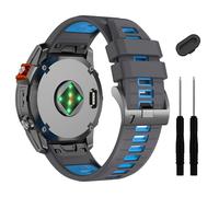 Bracelet de montre 22 mm compatible avec Garmin Fenix E/Fenix8 AMOLED 47 mm/Fenix 7/7 Pro/6/6 Pro/5/5 Plus, bracelet en silicone souple à ajustement rapide pour montre connectée Forerunner 965 955