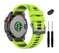 Bracelet de montre 22 mm compatible avec Garmin Fenix E/Fenix8 AMOLED 47 mm/Fenix 7/7 Pro/6/6 Pro/5/5 Plus, bracelet en silicone souple à ajustement rapide pour montre connectée Forerunner 965 955