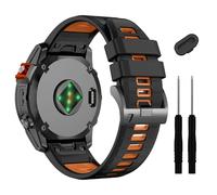 Bracelet de montre 22 mm compatible avec Garmin Fenix E/Fenix8 AMOLED 47 mm/Fenix 7/7 Pro/6/6 Pro/5/5 Plus, bracelet en silicone souple à ajustement rapide pour montre connectée Forerunner 965 955
