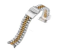 Bracelet de montre 22 mm for Casio MDV107-1A MDV106-1A Bracelet de montre en acier de plongée Bracelet de remplacement en métal adapté au bracelet for CASIO(B-Silver Gold)