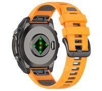Bracelet de montre 26 mm compatible avec Garmin Fenix 7X/Fenix 6X/Fenix 5X/Fenix 8 51 mm/Tactix Delta Bracelet en silicone Quickfit pour Fenix 3/3 HR,Descent MK1/Enduro, taille unique, Silicone, Pas