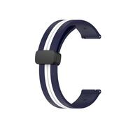 Bracelet de montre à boucle pliante magnétique adapté for Garmin Forerunner 255 55 245 645 Bracelet en Silicone Vivoactive 4/Venu 2 Plus Bracelet de bande carrée(Blue White,20mm)