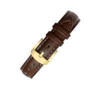 Bracelet de montre à dégagement rapide 14 mm compatible avec la nouvelle Garmin Lily2 en cuir véritable Lily 2 SmartWatch vache for femme(Brown-gold)
