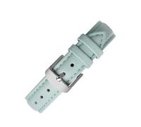 Bracelet de montre à dégagement rapide 14 mm compatible avec la nouvelle Garmin Lily2 en cuir véritable Lily 2 SmartWatch vache for femme(Sky blue-steel)