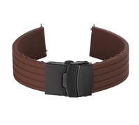 Bracelet de montre à dégagement rapide, bracelet de remplacement en caoutchouc de Silicone for hommes et femmes avec boucle en acier inoxydable