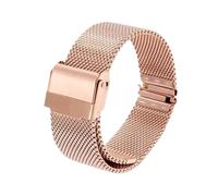 Bracelet de montre à dégagement rapide de 12 à 24 mm, en maille d'acier inoxydable, avec outils(Rose gold,22mm)