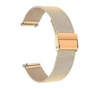Bracelet de montre à dégagement rapide en maille d'acier inoxydable 12 14 16 17 18 19 20 21 22 23 24 mm for femmes et hommes(Rose gold,12mm)