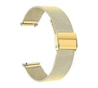 Bracelet de montre à dégagement rapide en maille d'acier inoxydable 12 14 16 17 18 19 20 21 22 23 24 mm for femmes et hommes(Gold,17mm)
