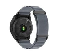 Bracelet de montre à démontage rapide, boucle en Nylon respirant, adapté for Garmin Tactix8/Fenix8/7/6/5x(Grey,22mm)