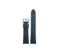 Bracelet de montre à extrémité incurvée de 22mm 20mm Compatible avec Tudor Black Bay/Seiko/Casio/Armani/Hamilton Bracelet de montre en cuir for homme - Bracelet confortable et tendance(Blue-Si