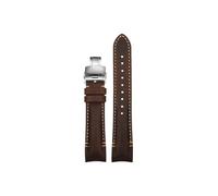Bracelet de montre à extrémité incurvée de 22mm 20mm Compatible avec Tudor Black Bay/Seiko/Casio/Armani/Hamilton Bracelet de montre en cuir for homme - Bracelet confortable et tendance(Brown-S