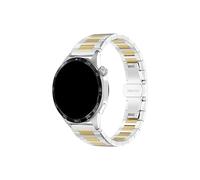 Bracelet de montre acier inoxydable Compatible avec Huawei GT 3 4 46mm Pro 42mm/Amazfit Balance/Samsung Galaxy S3 45mm(Silver gold,For Huawei GT 2e)