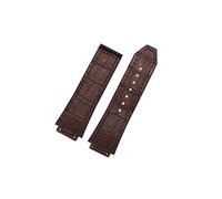 Bracelet de montre adapté for HUBLOT BIG BANG en cuir véritable 25*19mm étanche montre for hommes Bracelet chaîne montre accessoires Bracelet Bracelet ( Color : Brown no buckle , Size : 25-19mm )