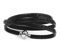 Thierry Mugler Amen Bracelet en cuir Collection Classic - Couleur Noir - Taille 54 Padre Nostro Latino