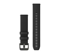 Garmin Quick Release 20 Mm Silicone Strap Noir Black / Black