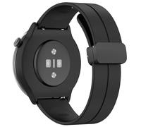 Bracelet de montre avec boucle magnétique en silicone Black 22 mm Samsung Galaxy Watch 3 45 mm/Gear S3 Classic, Frontier, Huawei Watch Buds/GT Runner/GT2 Pro, Xiaomi Watch S1 Pro, Garmin Forerunner 25