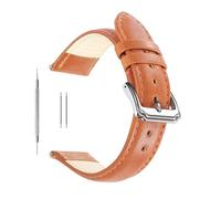 Bracelet de Montre Berfine en Cuir de Veau, Ultra Doux, pour Homme et Femme, Noir, Marron, 18 mm, 20 mm, 22 mm, Marron, 20 mm