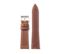 Bracelet de montre classique vintage - Bracelet de rechange à dégagement rapide de 18 à 22 mm avec fermeture sécurisée,Brun,20mm