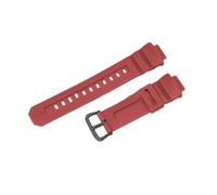 Bracelet de montre compatible avec Casio 4778AW-591/590/5230AWG-M100/101 16 mm Noir Rouge Bleu Durable Confortable Boucle en acier inoxydable résine(Red-BK-K5)