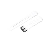 Bracelet de montre compatible avec Casio 4778AW-591/590/5230AWG-M100/101 16 mm Noir Rouge Bleu Durable Confortable Boucle en acier inoxydable résine(White-BK-K5)
