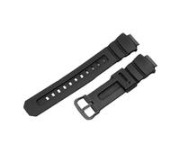 Bracelet de montre compatible avec Casio 4778AW-591/590/5230AWG-M100/101 16 mm Noir Rouge Bleu Durable Confortable Boucle en acier inoxydable résine(Black-BK-K5)