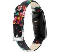 Bracelet de montre Compatible avec Fitbit Inspire/Inspire HR, Cuir - Rouge Rouge G