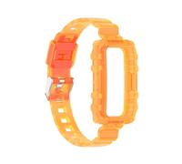Bracelet De Montre Connectée Compatible For Huawei Band 10, 9, 8, 7, 6, For Honor 6/7, For Étui Transparent For Ceinture(Orange)