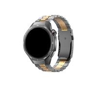 Bracelet de montre de luxe en titane for homme, 22mm, Compatible avec Huawei Watch GT 5 4 3 Pro 46mm/Ultimate(Grey gold,For Huawei GT3 46mm)