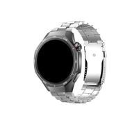 Bracelet de montre de luxe en titane for homme, 22mm, Compatible avec Huawei Watch GT 5 4 3 Pro 46mm/Ultimate(Silver,For Huawei GT4 46mm)