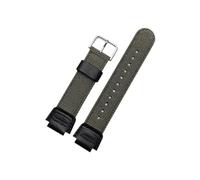 Bracelet de montre de Nylon 16mm Compatible avec Casio G-SHOCK DW-9052 9050 9051 6900/DW9000 G-300 301 304 G306 314 315(Army Green-steel)