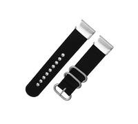 Bracelet de montre de nylon 22/26mm Compatible avec Garmin Fenix 8/7 7X Pro/6 6X Pro/5 5X Plus/Epix Pro/Forerunner 965(Black-Silver,26mm)