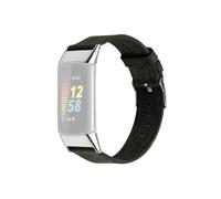 Bracelet de montre de rechange ajustable en nylon tissé pour Fitbit Charge 5, taille S - Vert noirâtre