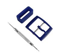 Bracelet de montre de rechange avec boucle en plastique et boucles en silicone pour Swatch, azur, 20mm, Moderne