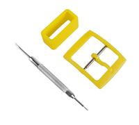 Bracelet de montre de rechange avec boucle en plastique et boucles en silicone pour Swatch, jaune, 20mm, Moderne