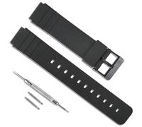 Bracelet de montre de rechange en caoutchouc de silicone étanche de 16 mm pour Casio MQ-24/MQ-58/104/76/71/98 (noir)